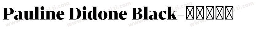 Pauline Didone Black字体转换